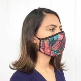 Kit com 5 Mscaras Suplex Camada Dupla Estampado com Forro 100% Algodo