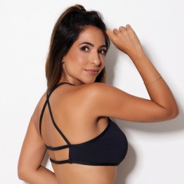 Top Fitness Poliamida Cross-Back - Sustentao e Estilo para Treino