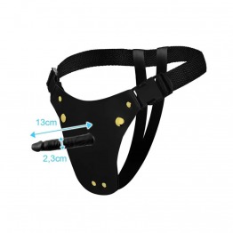 Cinta Peniana em Couro Sinttico Prtese Pnis Realstico 13x2,3cm Soulsex