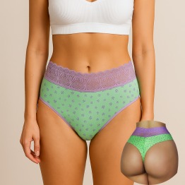 Kit com 2 Calcinhas Fio Duplo e Cs em Renda