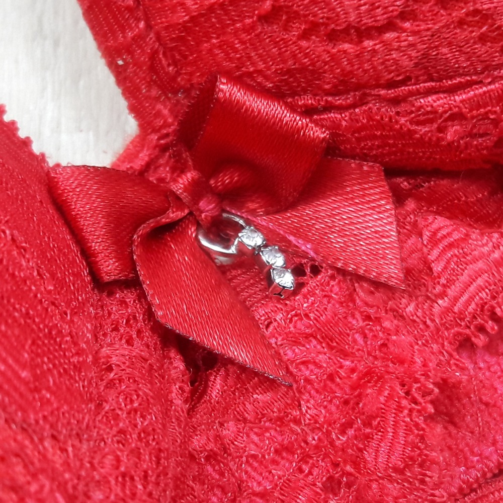 Conjunto Com Bojo Em Microfibra e Renda 