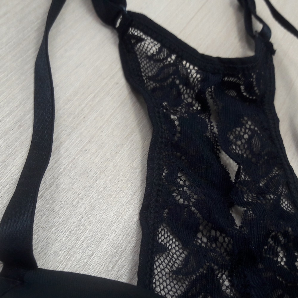 Conjunto Nadador em Poliamida e Renda