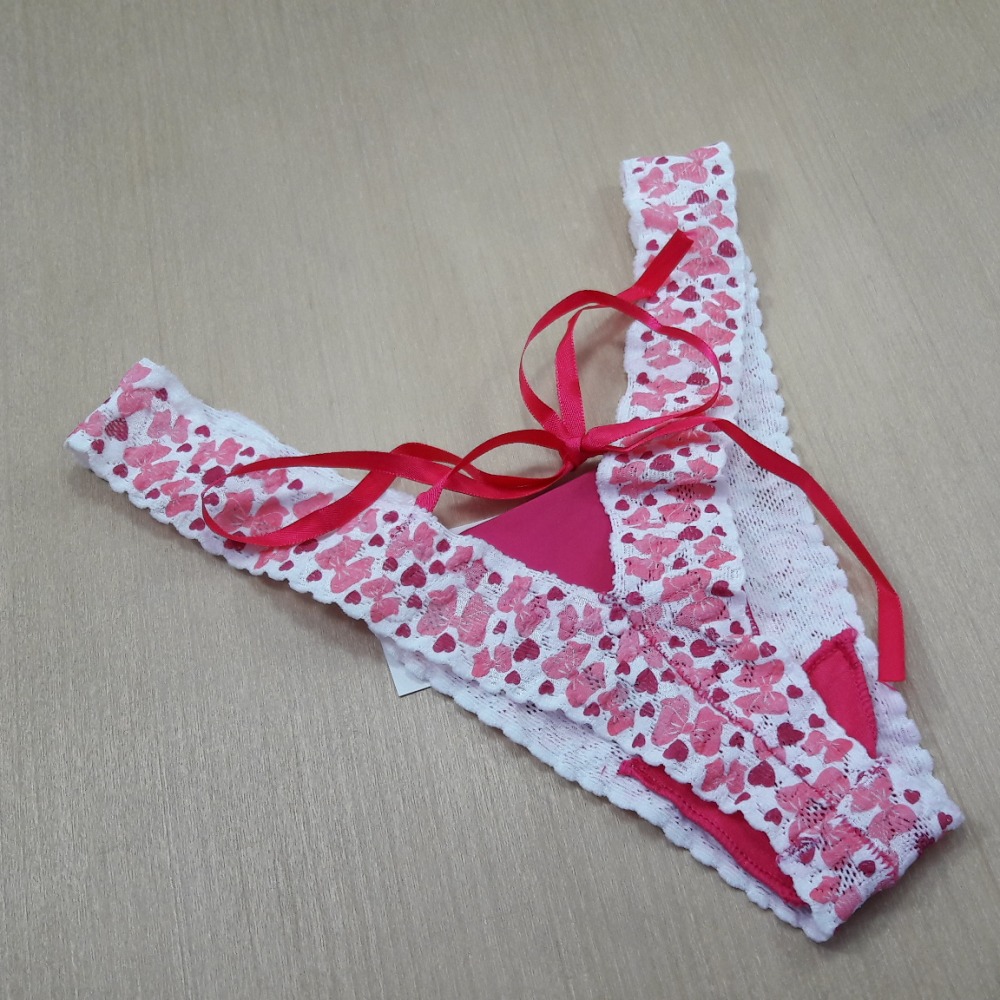 Tanga Fio Renda Estampada 