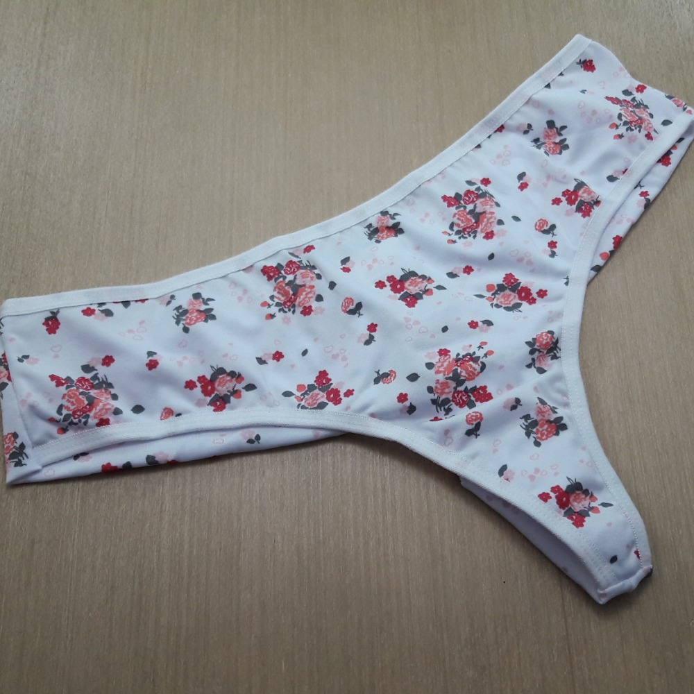 Tanga Estampada Costura Dupla