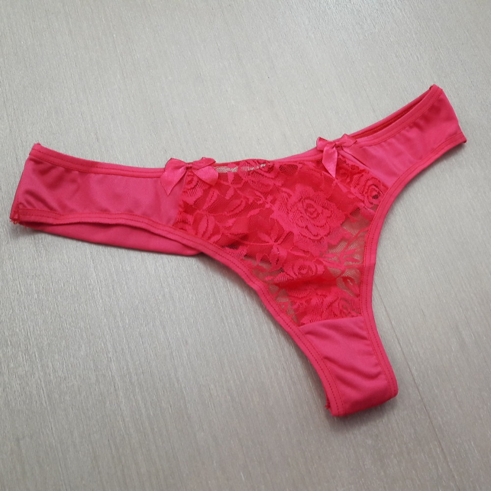 Calcinha Fio Duplo com Renda e Lao 