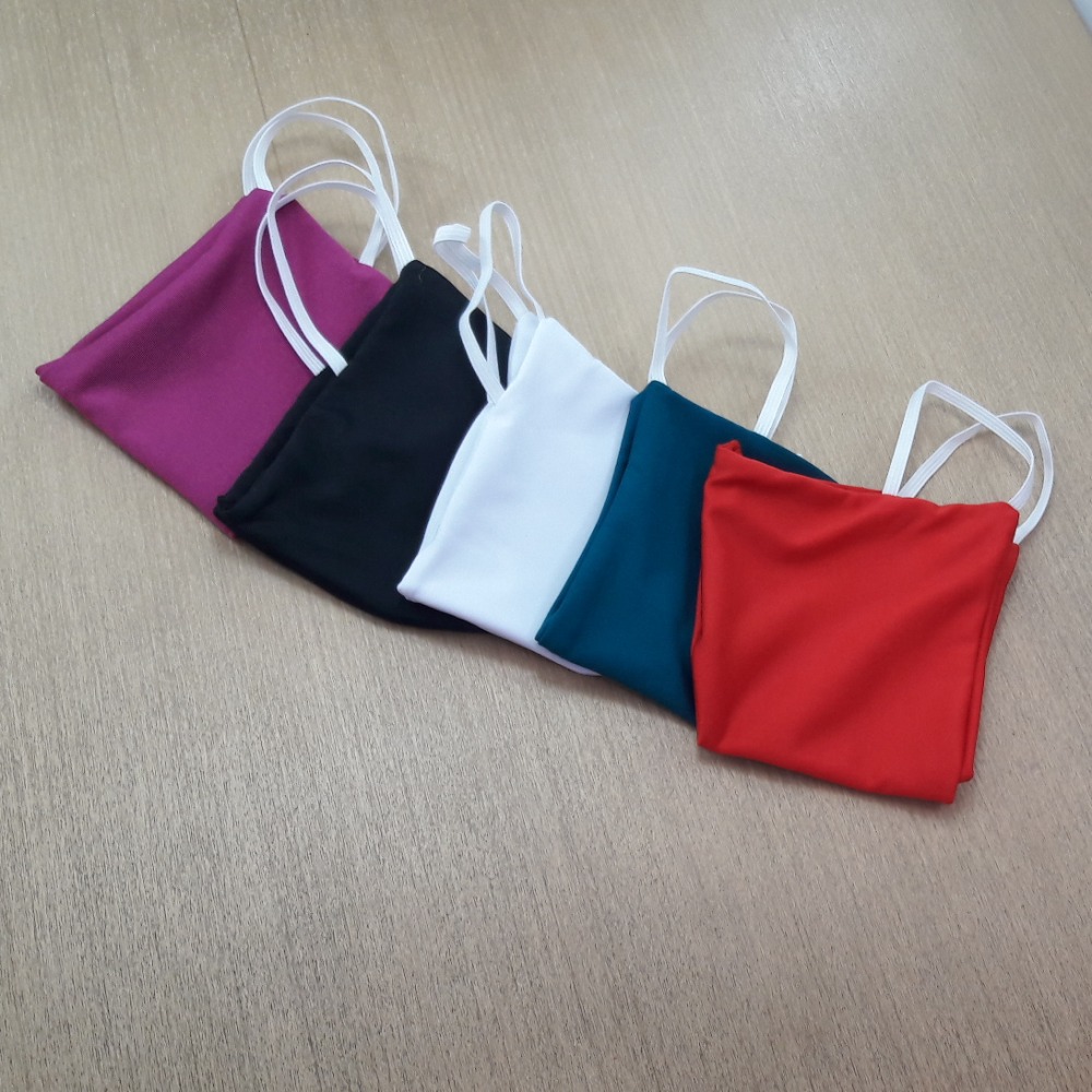 Kit com 5 Mscaras Camada Dupla Elstico Orelha