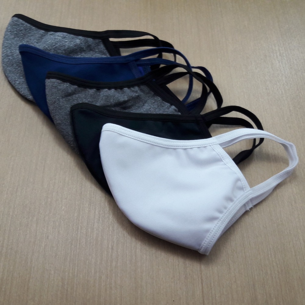 Kit com 5 Mscaras Suplex Camada Dupla com Forro 100% Algodo