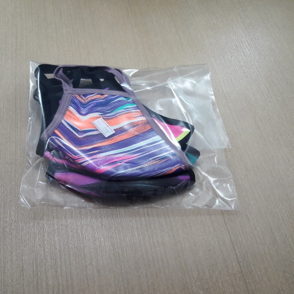 Kit com 5 Mscaras Suplex Camada Dupla Estampado com Forro 100% Algodo