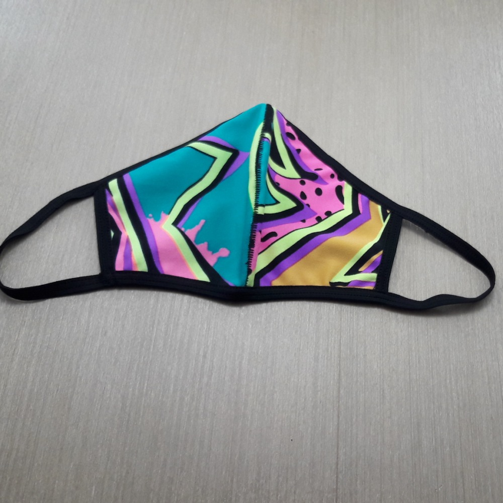 Kit com 5 Mscaras Suplex Camada Dupla Estampado com Forro 100% Algodo