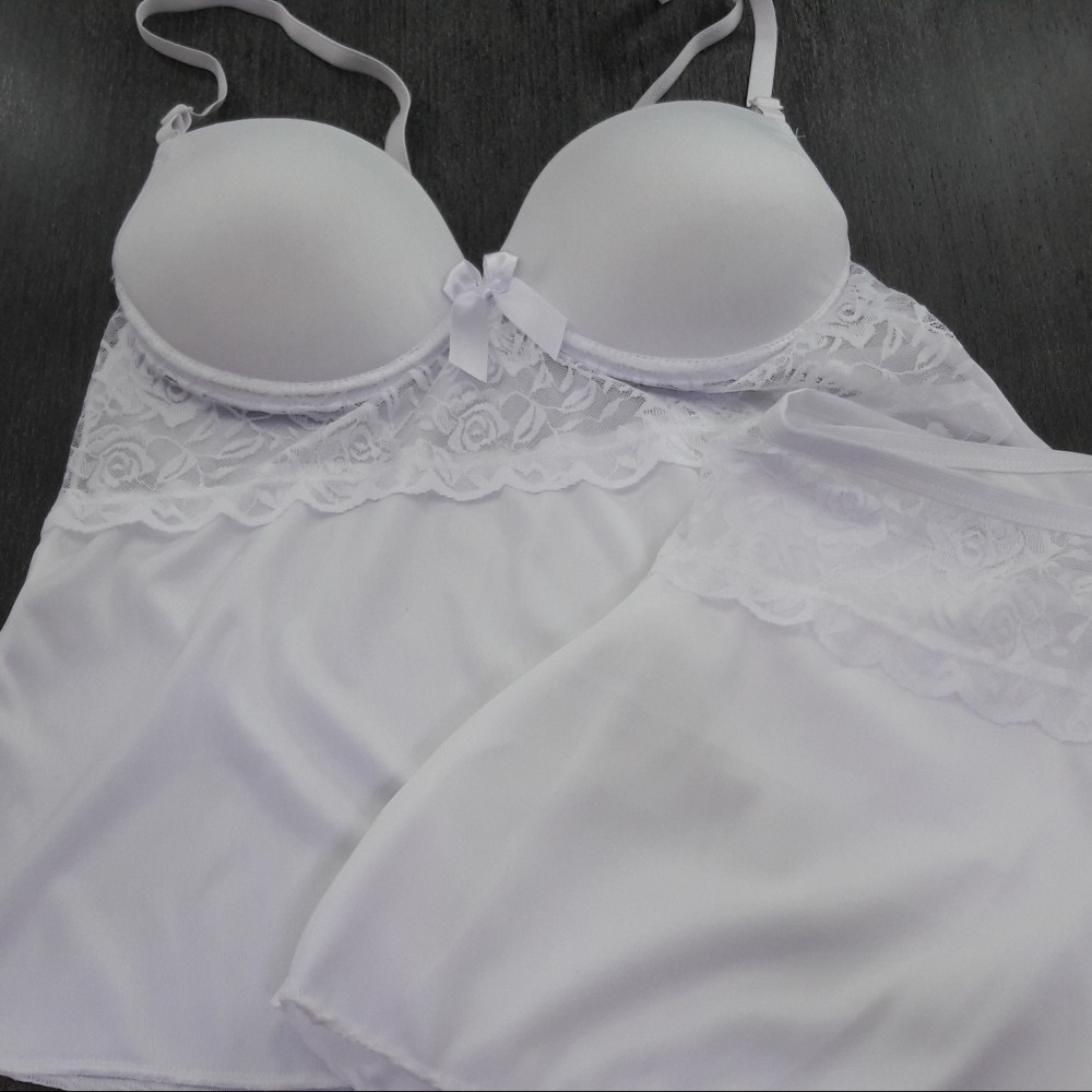 Short Doll Rendado com Bojo