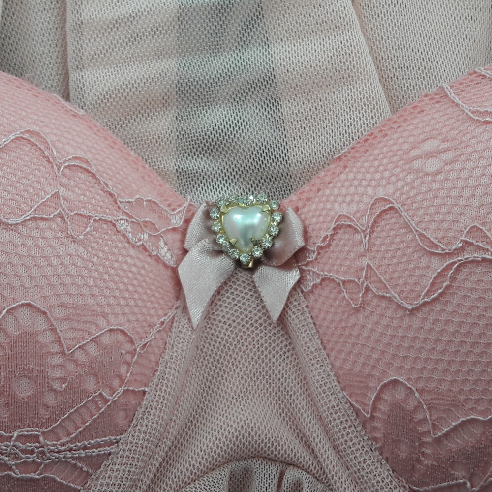 Camisola Transparente Sensual Com Bojo e Calcinha