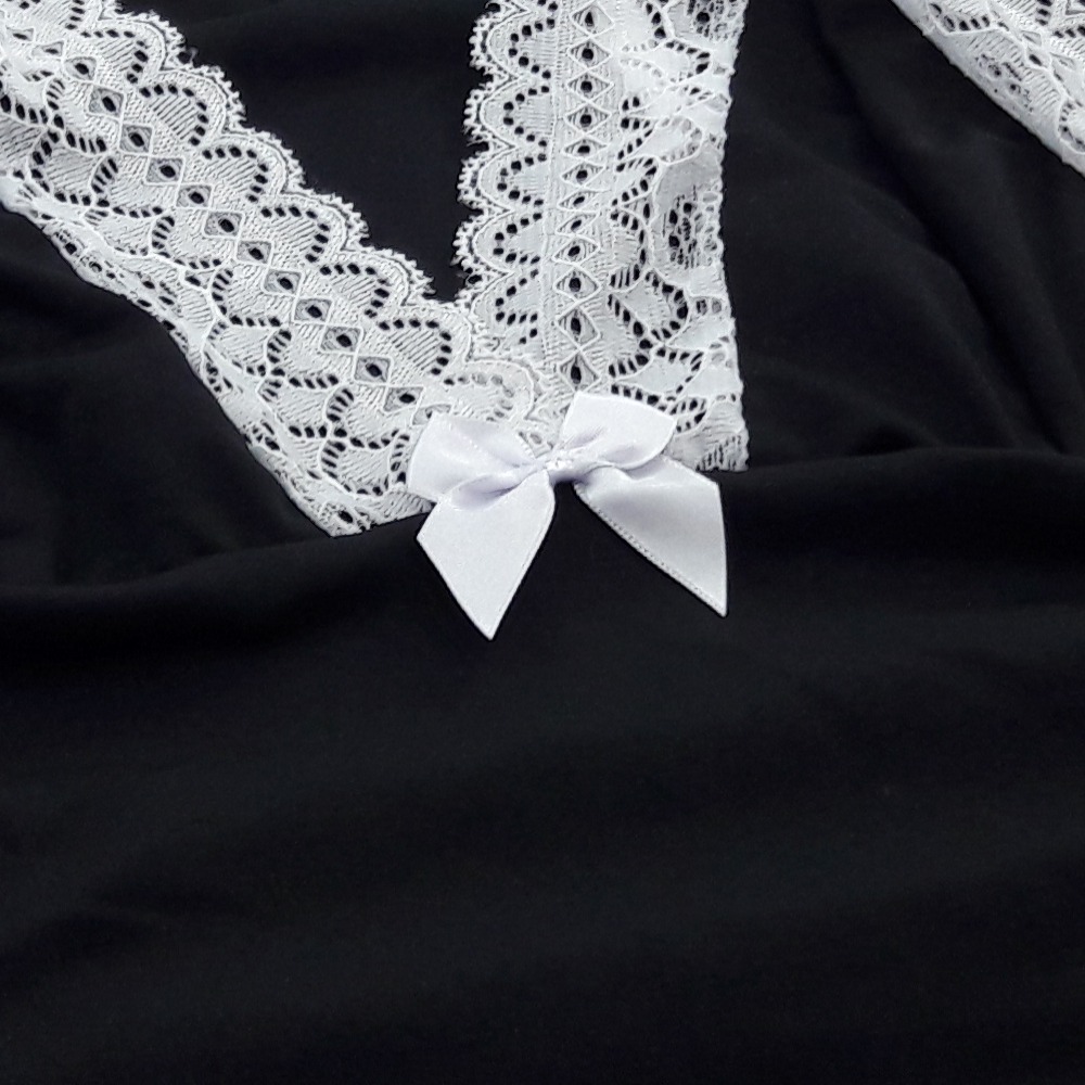 Camisola Larisa Sem Bojo em Microfibra e Renda