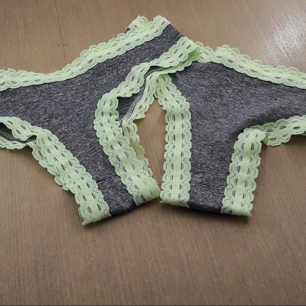 Tanga Mescla com Rendinha nas Pernas e Cintura