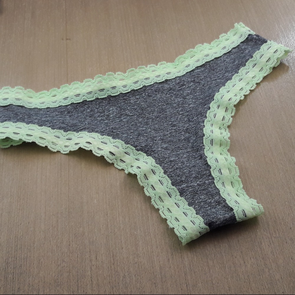 Tanga Mescla com Rendinha nas Pernas e Cintura