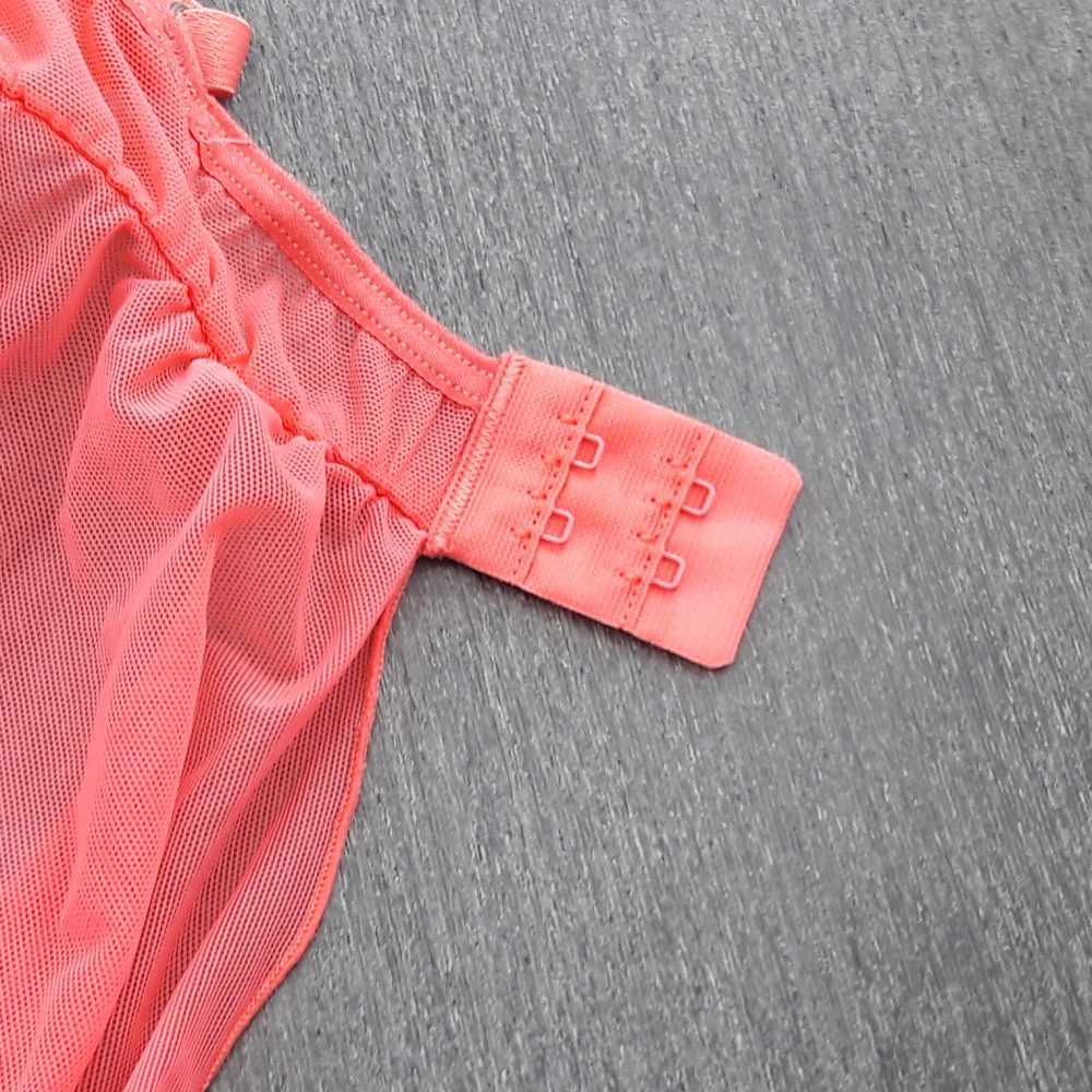 Camisola Tule com Bojo e Calcinha Renda  