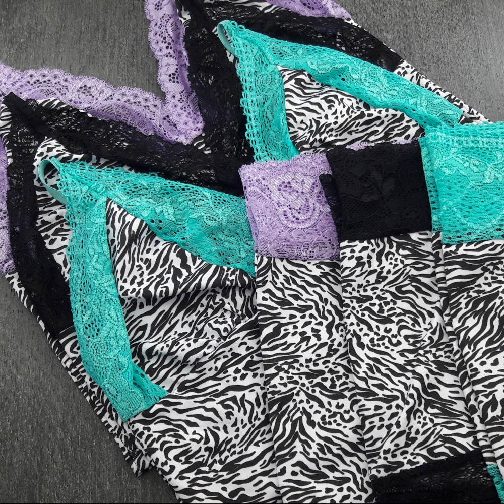 Baby Doll Zebra Detalhe Renda