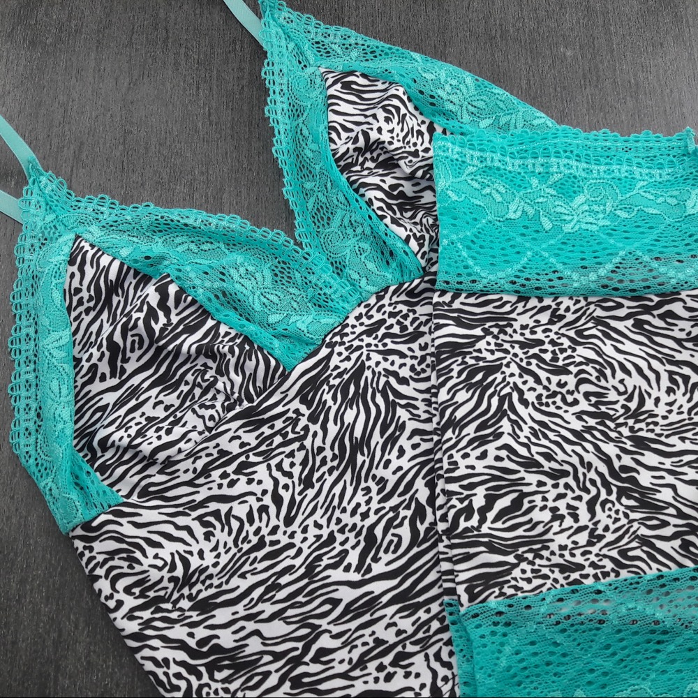 Baby Doll Zebra Detalhe Renda