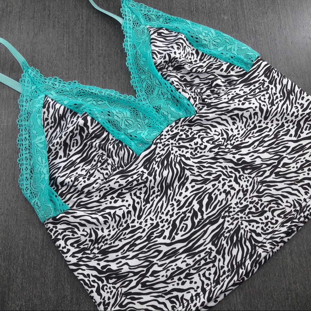 Baby Doll Zebra Detalhe Renda