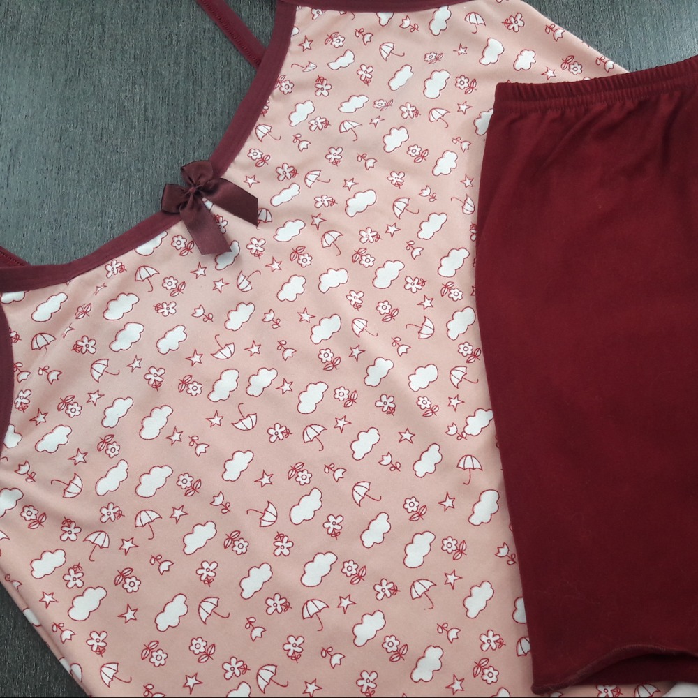 Baby Doll Suede Estampado