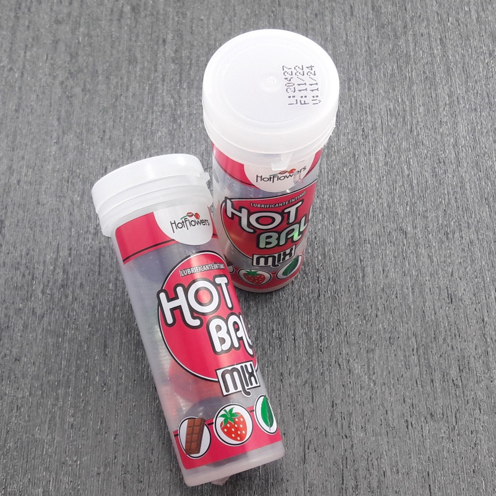 Bolinha Hot Ball Beija Muito Mix Com 4 Unid.