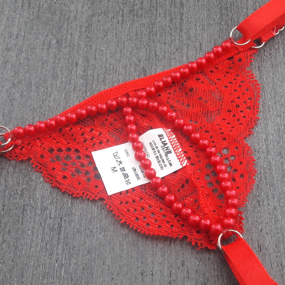 Tanga Sexy Mel em Renda e Prolas