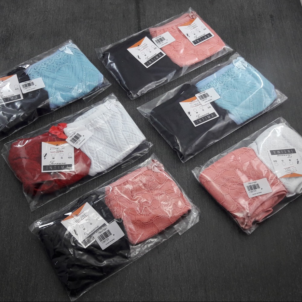 Kit 2 Tangas Fio em Renda