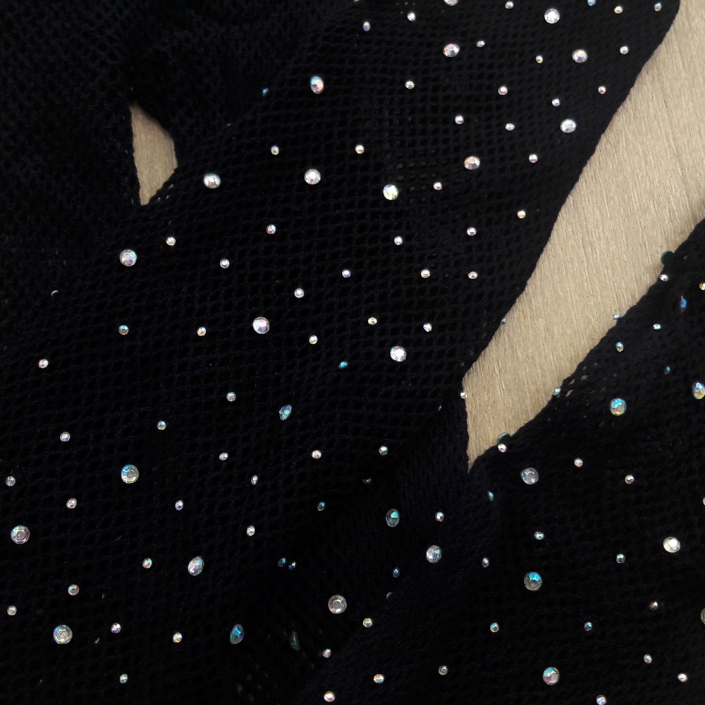 Meia Cala Arrasto Strass Brilho