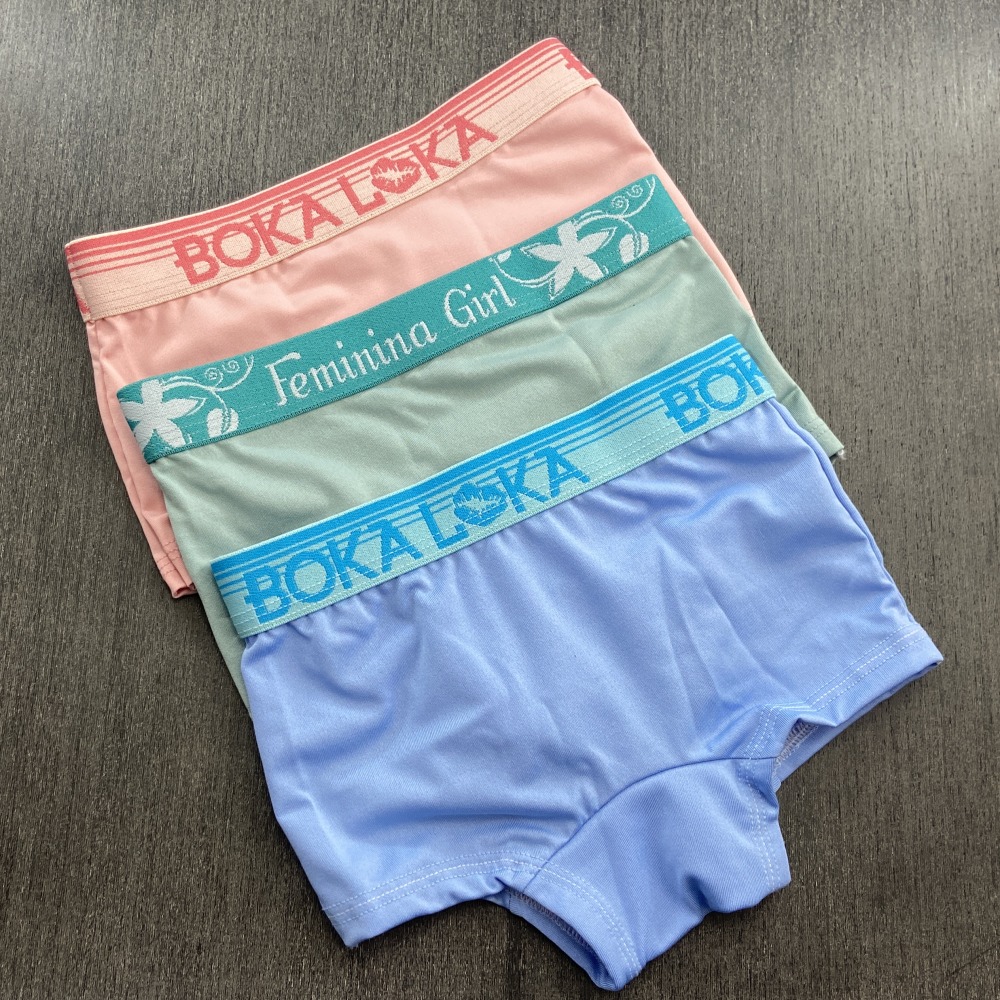 Cueca Boxer Feminina Infantil