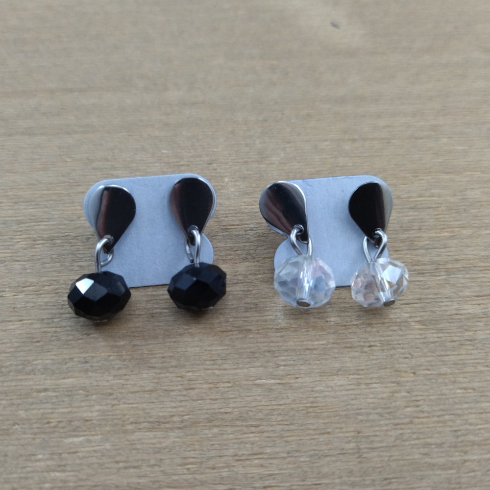 Kit com 2 Pares Brincos Mianga Cristal 