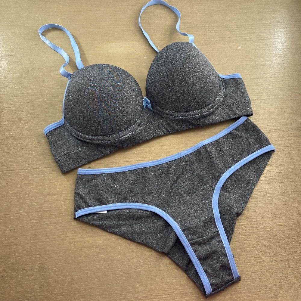 Conjunto Bsico Fio Duplo Mescla com Bojo e Arco