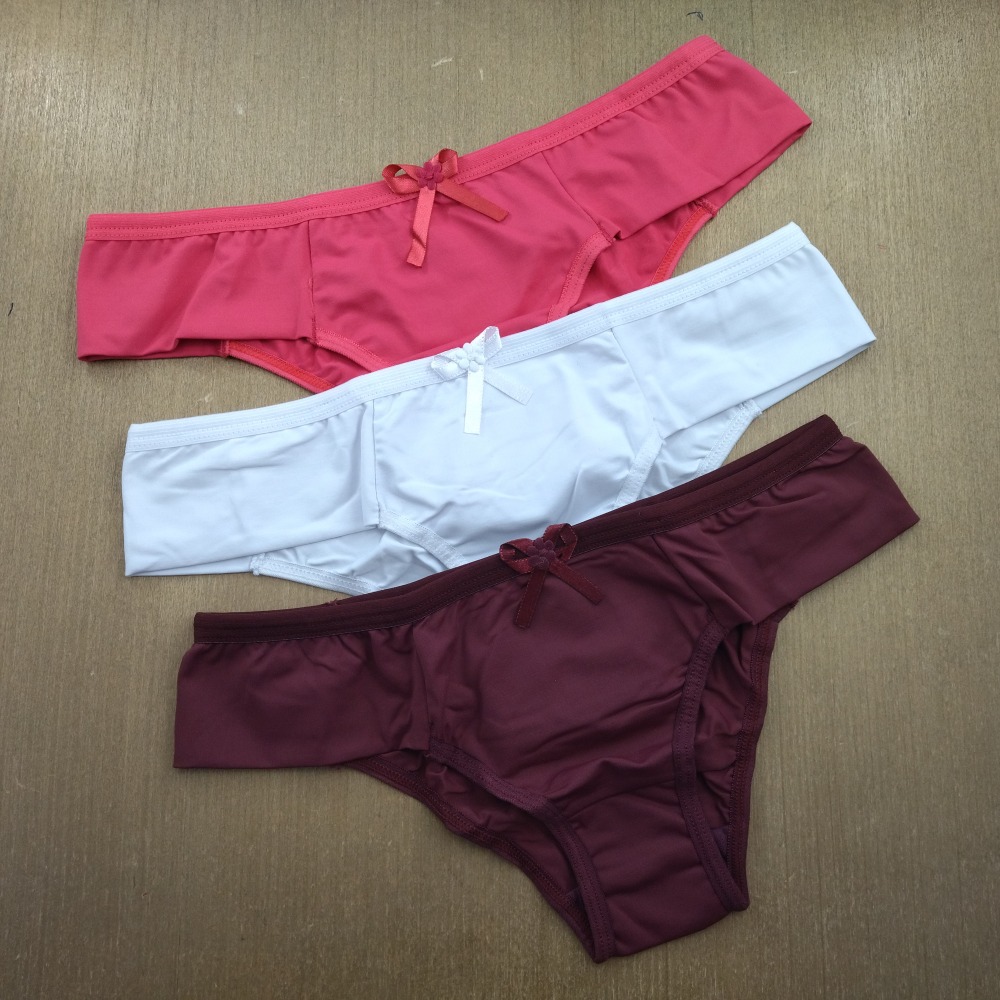 Kit com 3 Calcinhas Femininas em Microfibra de Poliamida