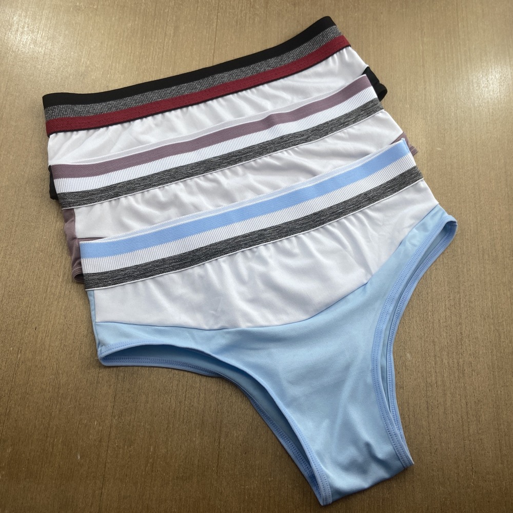 Kit com 3 Calas Romantic Liso Bicolor