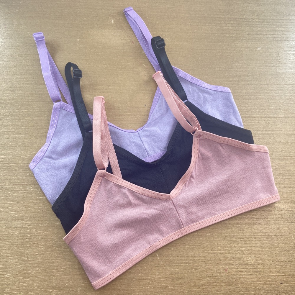 Kit com 3 Suti� Menina Mo�a Sem Bojo � Cores Sortidas