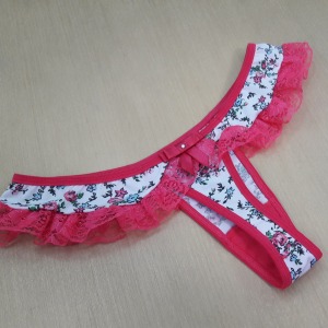 Tanga Fio Estampa Babado 