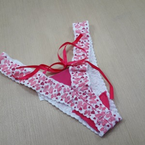 Tanga Fio Renda Estampada 