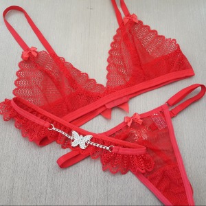 Conjunto Sexy Biju Borboleta 