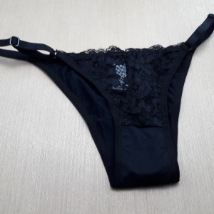 Tanga String Microfibra e Renda