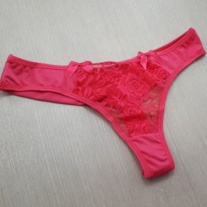 Calcinha Fio Duplo com Renda e Lao 