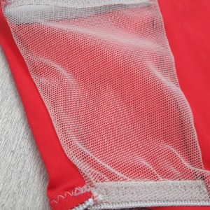 Calça Microfibra e Tule Vermelha