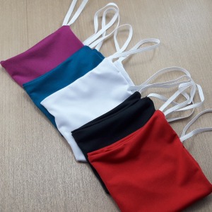 Kit com 5 Mscaras Camada Dupla Elstico Nuca