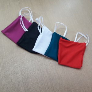 Kit com 5 Mscaras Camada Dupla Elstico Orelha