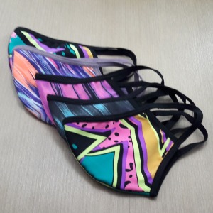 Kit com 5 Mscaras Suplex Camada Dupla Estampado com Forro 100% Algodo