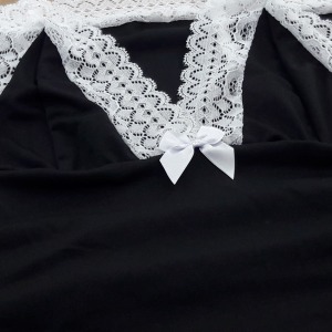 Camisola Larisa Sem Bojo em Microfibra e Renda