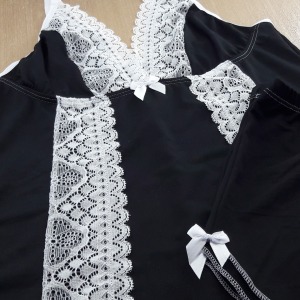 Short Doll Thalia em Microfibra com Detalhes em Renda e Lao