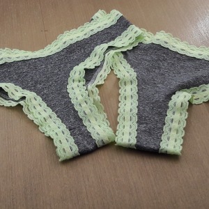 Tanga Mescla com Rendinha nas Pernas e Cintura