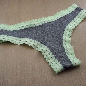 Tanga Mescla com Rendinha nas Pernas e Cintura