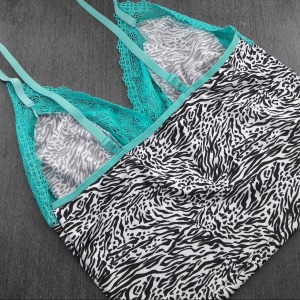 Baby Doll Zebra Detalhe Renda