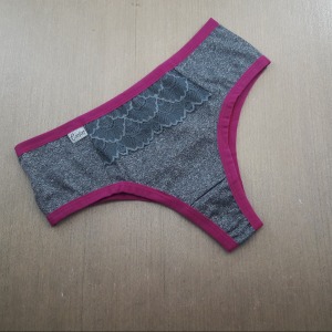 Calcinha Cavada Tecido Mescla Vis Colorido