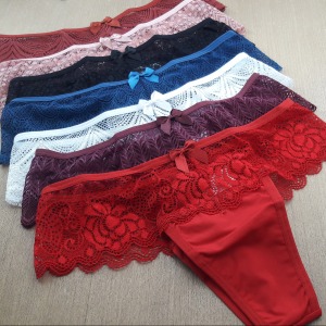 Tanga Fio Duplo em Microfibra Cs Renda