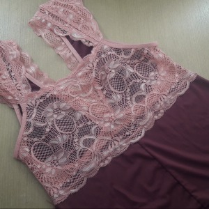 Pijama Manguinha Rendada